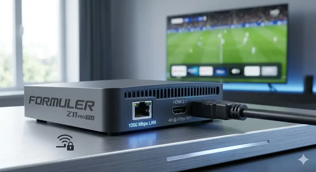 IPTV Box LAN Anschluss Gigabit Ethernet Formuler Z11 Pro Max 4K Streaming Stabilität
